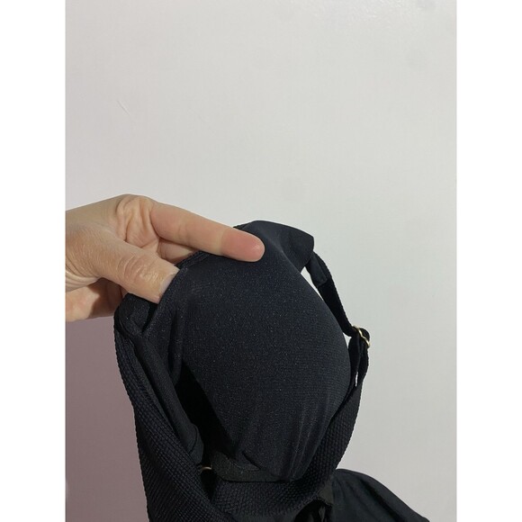 Boden Swimsuit 16-18 Black Arezzo V-neck Panel One Piece Resort Beach Vacation - Picture 11 of 16